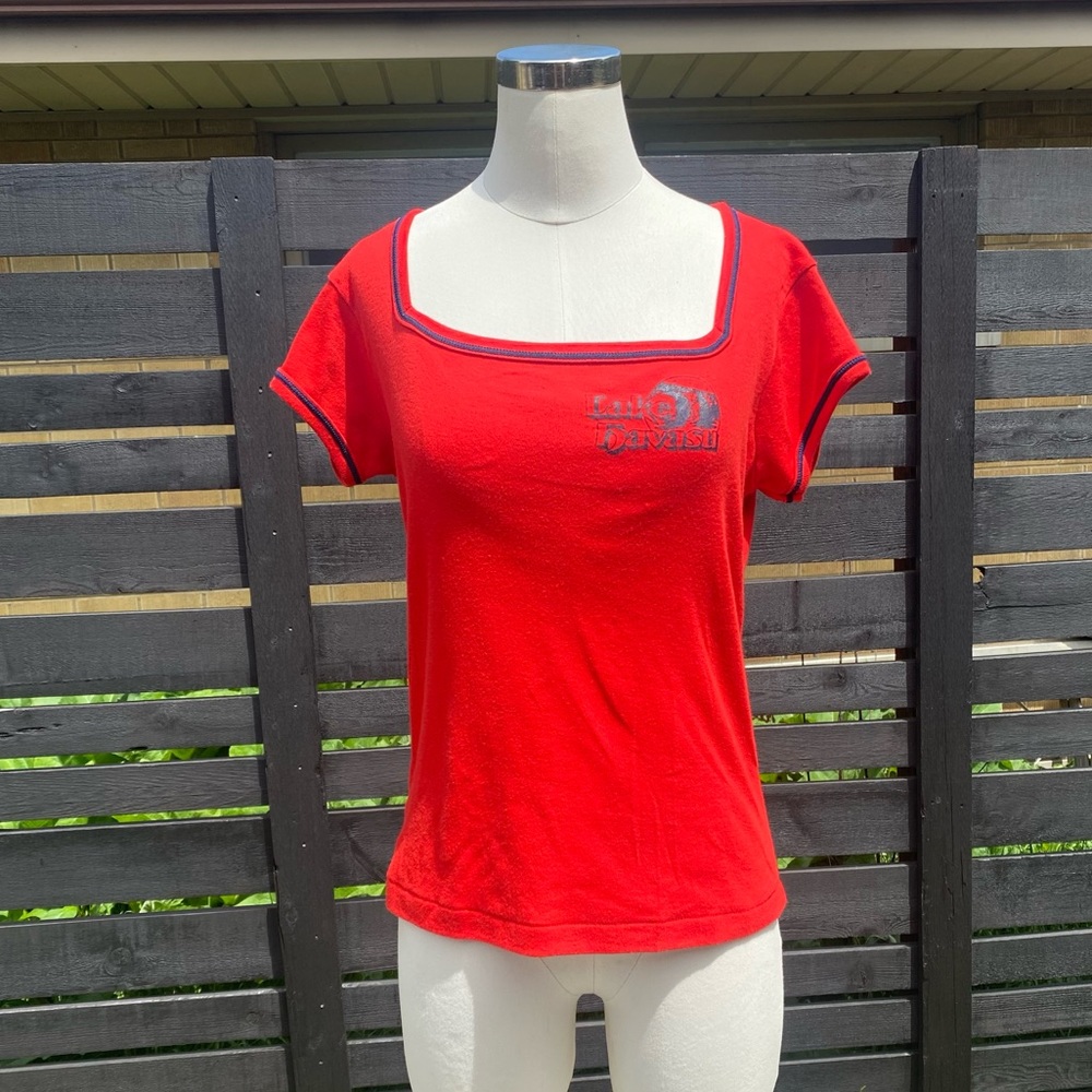 Vintage 70s-80s Graphic Lake Havasu Boat Neck tee